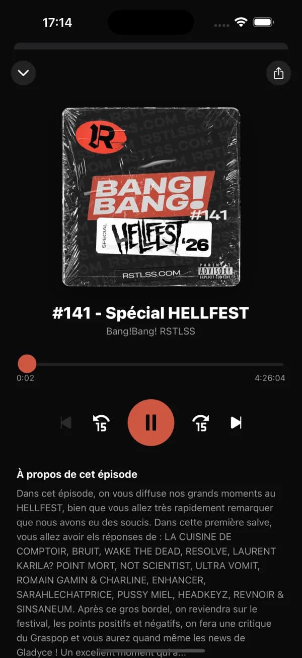 Le lecteur de podcast