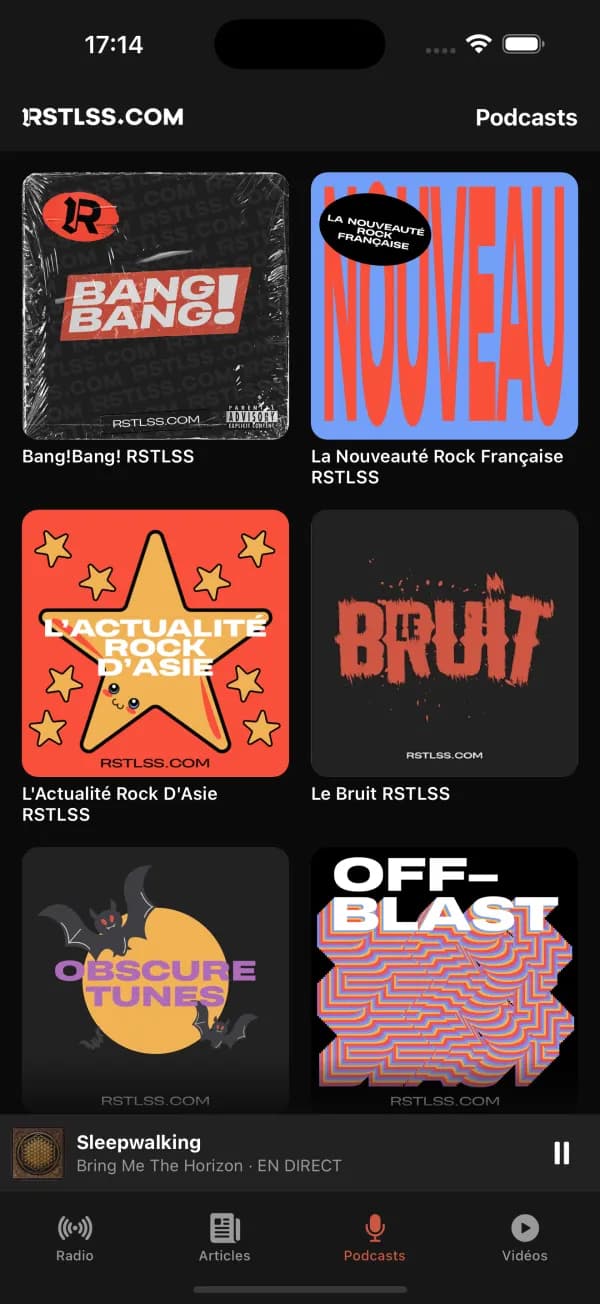 La grille des podcasts