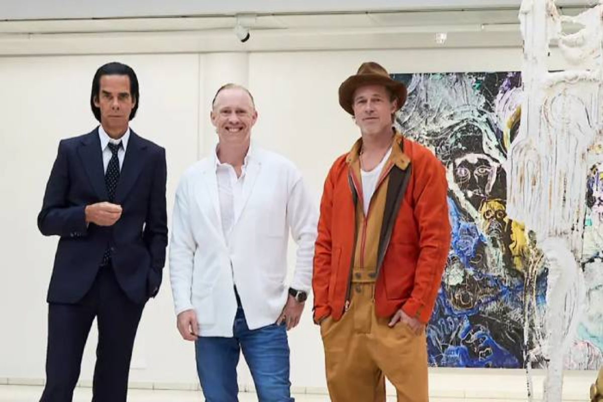 Nick Cave expose ses oeuvres avec Brad Pitt